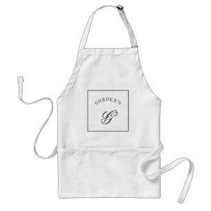 Delantal Cocina monográfica con logotipo cuadrado simple