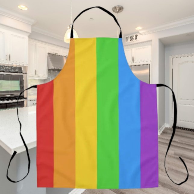 Delantal Cocina Orgullo: Bandera del Arcoíris (Subido por el creador)