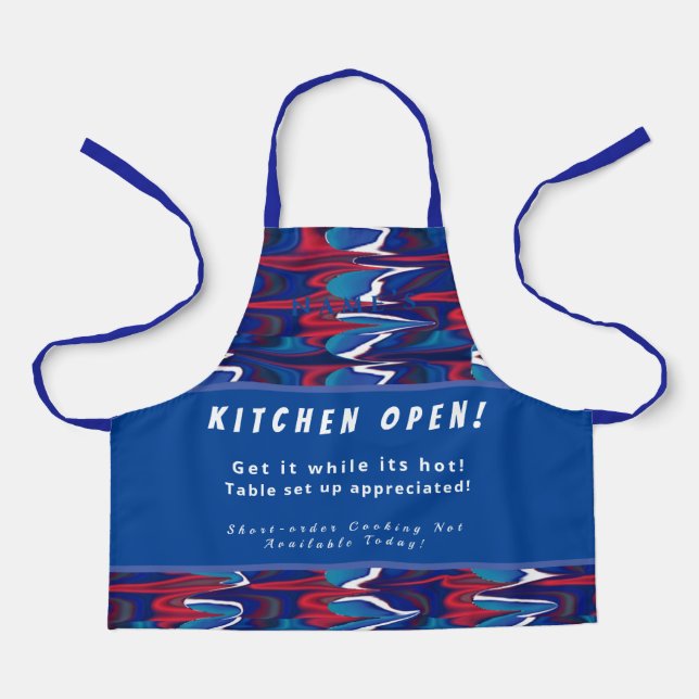 Delantal Cocina personalizada Abierta + 3Comentarios Apron  (Anverso)