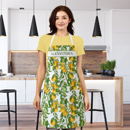 Delantal Cocina personalizada con el patrón Lemons