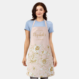 Delantal Cocina personalizada con estampado floral abstract