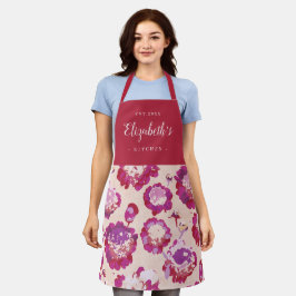 Delantal Cocina personalizada con estampado floral abstract