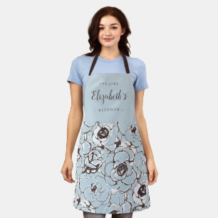 Delantal Cocina personalizada con motivos florales abstract