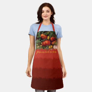 Delantal cocina personalizada con tomates pomodoro