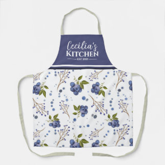 Delantal Cocina personalizada Country Blueberries Apron