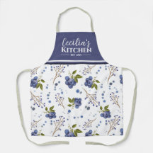 Cocina personalizada Country Blueberries Apron