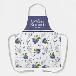 Delantal Cocina personalizada Country Blueberries Apron