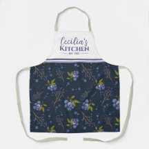 Cocina personalizada Country Blueberries Apron