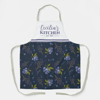 Delantal Cocina personalizada Country Blueberries Apron
