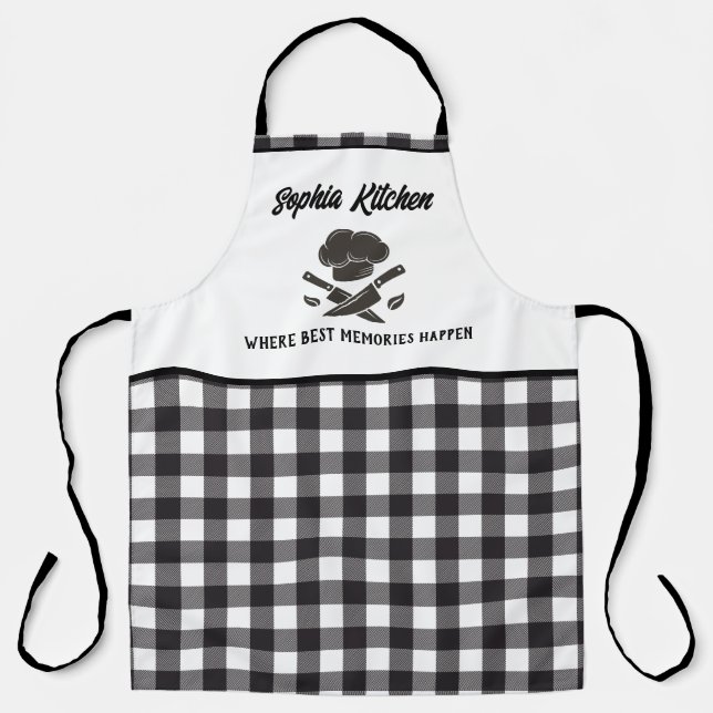Delantal Cocina personalizada de cacería de búfalos blancos (Anverso)