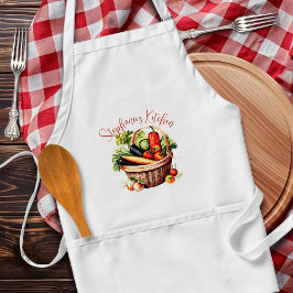 Delantal Cocina personalizada de cesta de verduras, bib Apr
