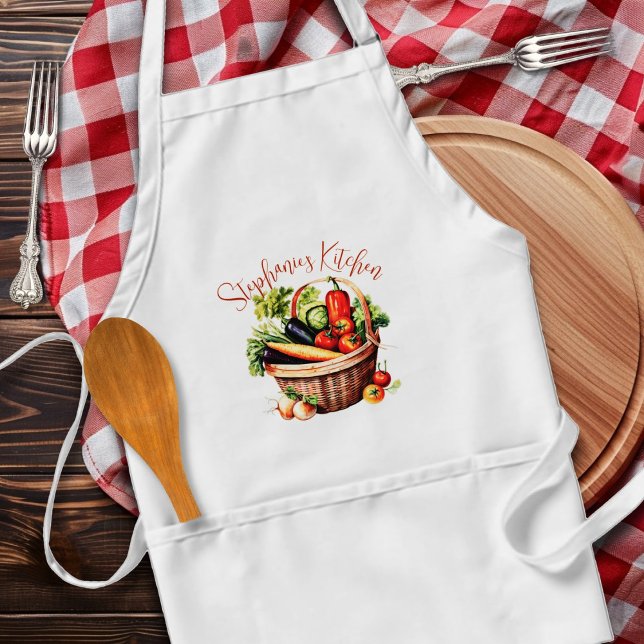 Delantal Cocina personalizada de cesta de verduras, bib Apr (Subido por el creador)