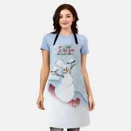Delantal Cocina personalizada de cocinero de nieve a la pla