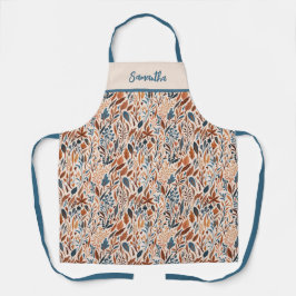 Delantal Cocina personalizada de hojas de otoño