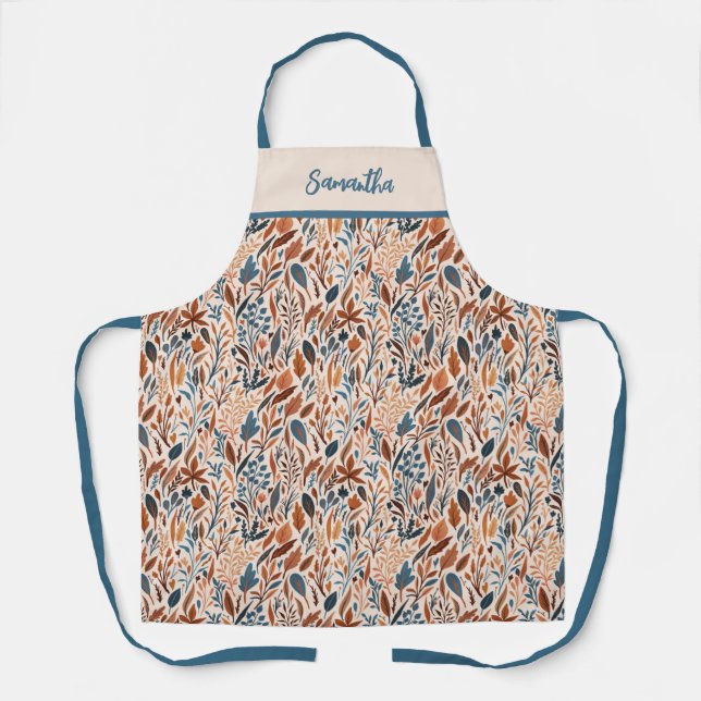 Delantal Cocina personalizada de hojas de otoño (Anverso)