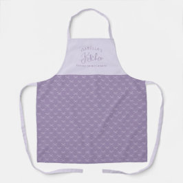 Delantal Cocina personalizada Purple Simple Bow