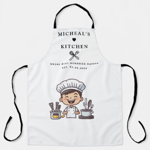 Delantal   Cocina personalizada y chef masculino