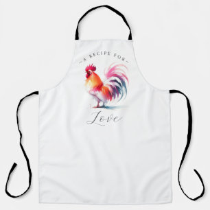Delantal Cocina personalizado Apron White con gallo