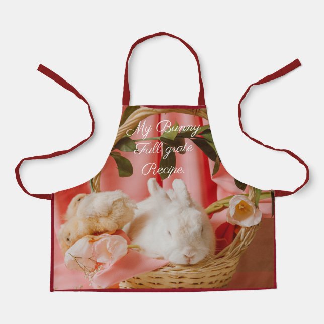 Delantal Cocina Personalizado Bunny Basket Charm (Anverso)