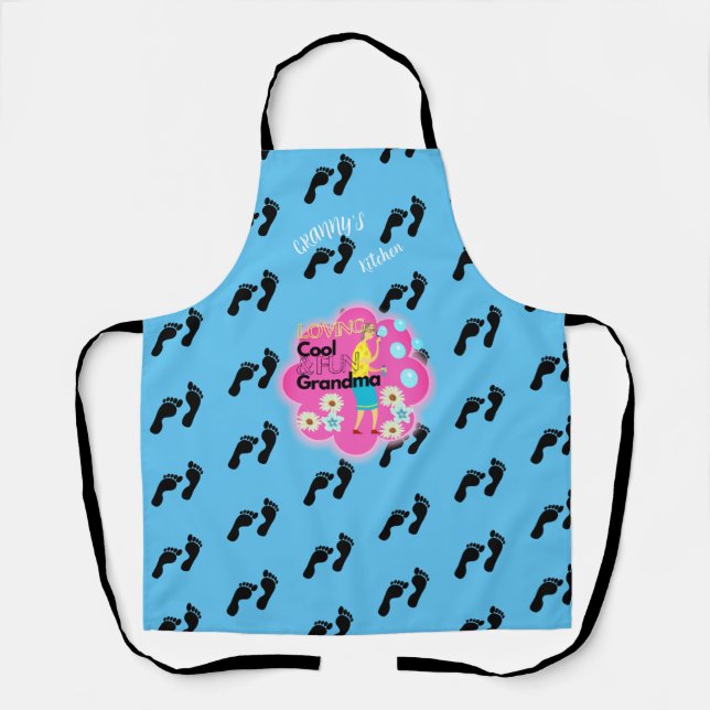 Delantal Cocina retro de la abuela de los años 70 (Anverso)