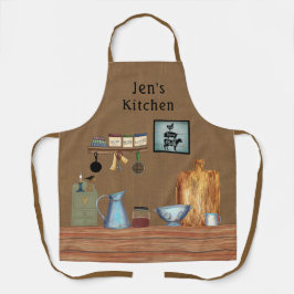 Delantal Cocina rural rústica personalizada