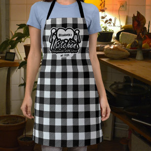 Delantal Cocina rústica de Personalizado con manchas de búf