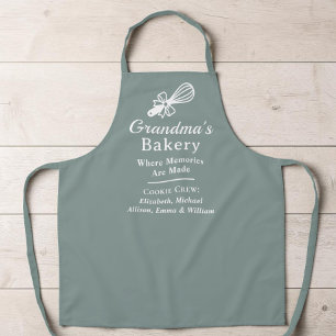 Delantal Cocina Verde Menta de la Panadería Personalizada d
