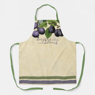 Delantal Cocina vintage de ciruela deliciosa