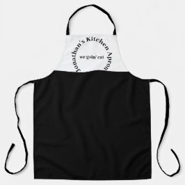Delantal Cocina y hornear con nombres personalizados para h
