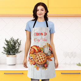 Delantal Cocinando Vibes Acogedoras - Día de Acción de Grac