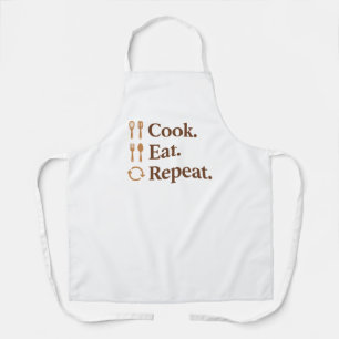 Delantal Cocinar Comer Repetir – Vida Divertida de Chef