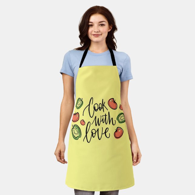 Delantal Cocinar Con Amor Diseño Apron (Gastado)