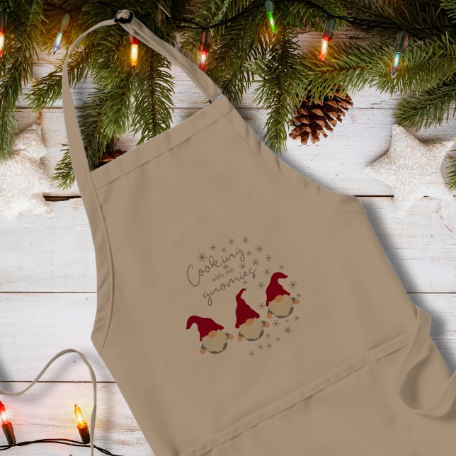 Delantal Cocinar con mis Gnomies Navidad (Subido por el creador)