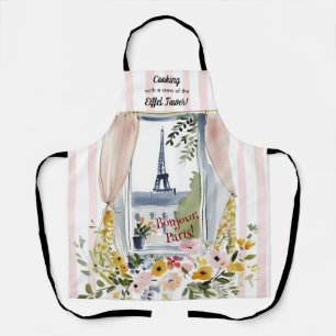 Delantal Cocinar con vista a la Torre Eiffel
