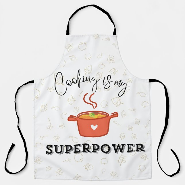 Delantal Cocinar es mi superpotencia (Anverso)