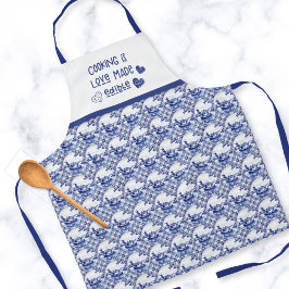 Delantal Cocinar Es Un Holandés Comestible Delft Azul De Am