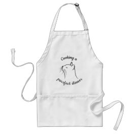 Delantal Cocinar un gato perfecto para la cena