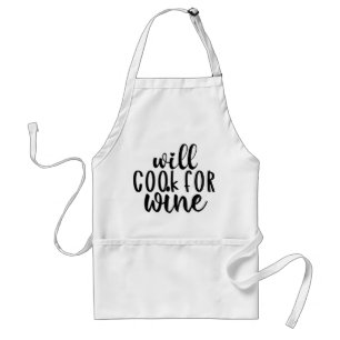 Delantal Cocinará Vino   Cita cómica para beber humor