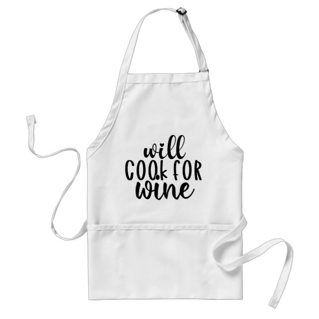 Delantal Cocinará Vino | Cita cómica para beber humor (Frente)