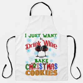 Delantal Cocinas de Navidades de pastelería de vino para be