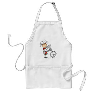 Delantal Cocinera Femenina Usando Batidora
