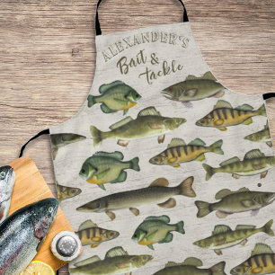 Delantal Cocinero Divertido Pescador de Lubina Personalizad