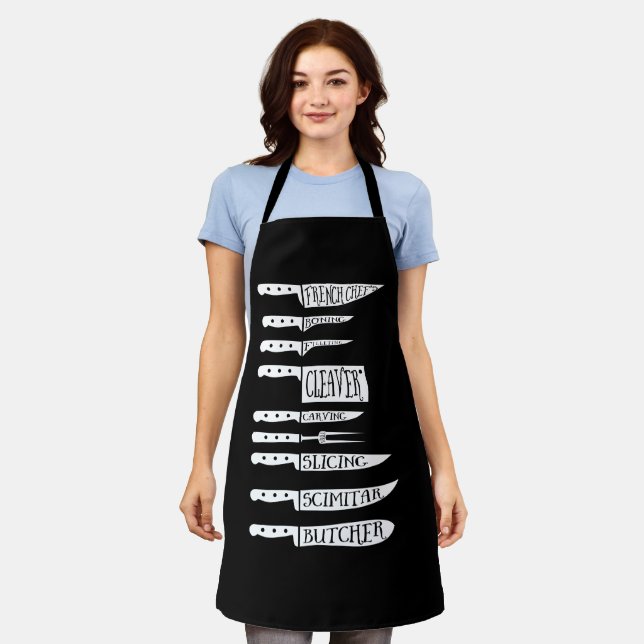 Delantal cocinero en prácticas cocina cuchillos carniceros  (Gastado)