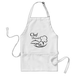 Delantal Cocinero ilustrado personalizado