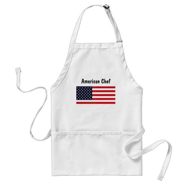 Delantal cocinero oldglory, americano (Frente)