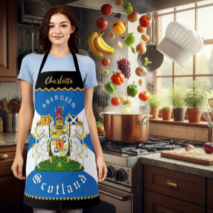 Delantal Cocineros de Escocia Apron, Aberdeen, Bandera Esco