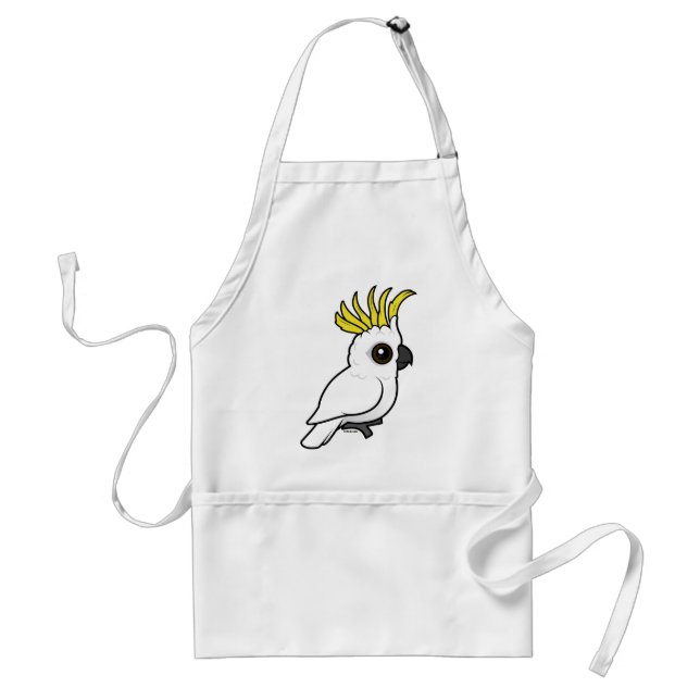 Delantal Cockatoo Azufre-con cresta de Birdorable (Frente)