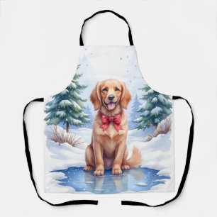Delantal Cocker Spaniel Americano de Agua Estanque Congelad