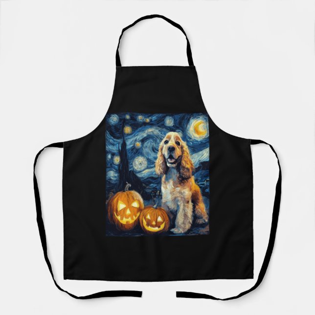 Delantal Cocker Spaniel Americano Perro Lindo Halloween Jac (Anverso)