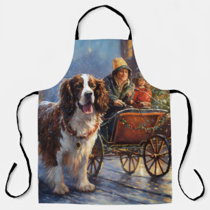 Delantal Cocker Spaniel Inglés de Navidad Temporada Festiva